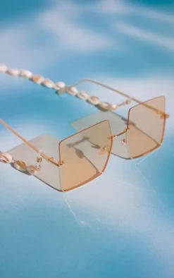 White Shell Sunglasses Chain