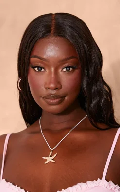 White Starfish Layered Pulley Rope Necklace