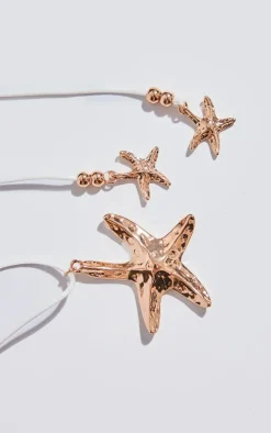 White Starfish Layered Pulley Rope Necklace