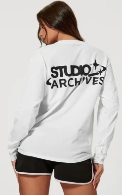 White Studio Archives Oversized Long Sleeve T-shirt
