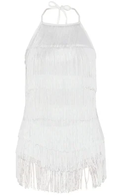White Tassel Romper