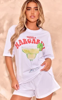 White Tequila Margarita Printed T Shirt