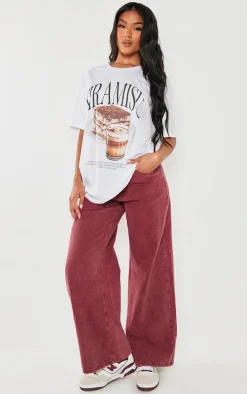 White Tiramisu Oversized T-shirt