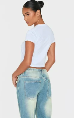 White Very Mindful Baby Doll Tee