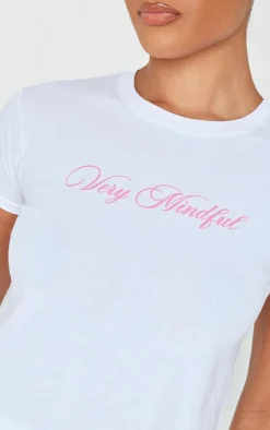 White Very Mindful Baby Doll Tee