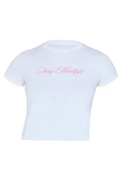 White Very Mindful Baby Doll Tee