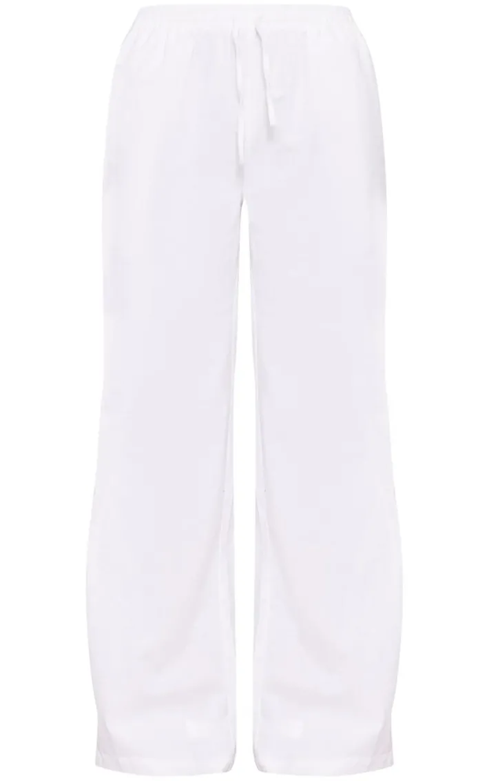 White Wide Leg Pants