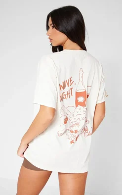 White Wine Night Oversized T-shirt